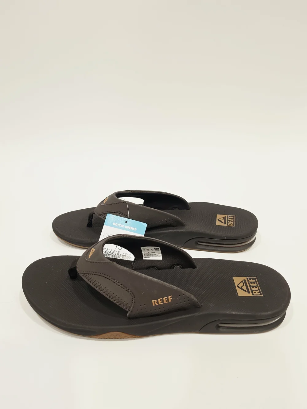 Reef Fanning Men's Dark Brown Padded Toe-Post Flip Flops Mens Size 13